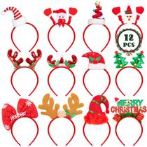 Tiaras de Natal HOVACY - Feltro - Pacote com 12 Unidades Tiaras de Natal HOVACY - Feltro - Pacote com 12 Unidades