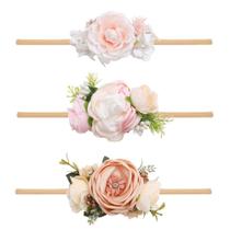 Tiaras florais para meninas, mligril, 3 peças para 1 a 6 anos