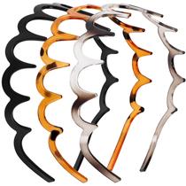 Tiaras Yeshone Shark Tooth Plastic em forma de U, pretas, 3 unidades