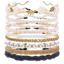 Tiaras Zifengcer Pearl e Metal para mulheres, pacote com 10 Tiaras Zifengcer Pearl e Metal para mulheres, pacote com 10