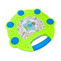 Tic Dun Pandeiro Colorido Insumento Musical Brinquedos Educativos Para Bebê Tateti 6 meses