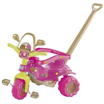 Tico -tico dino pink triciclo velotrol infantil de menina com musica