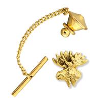 Tie Tack Creative Pewter Designs Banhado a Ouro Moose MG016TT