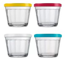 Tigela Americano 600ml com Tampa Color Sortido 1 pç 4010020 - Allmix