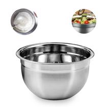 Tigela Bacia Mixing Bowl Aço Inox Multiuso Salada Bolo 26 cm Tigela Bacia Mixing Bowl Aço Inox Multiuso Salada Bolo 26 cm