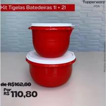 Tigela batedeira kit com 2 peças uma de 2 L + 1 L Tupperware