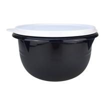 Tigela batedeira preta tampa branca 2 litros da tupperware