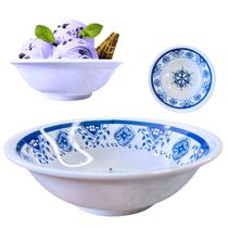 Tigela Bowl 20cm Melamina 800ml Decorada Mandala Azul