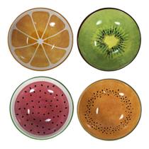 Tigela Bowl 4 Modelo Laranja Kiwi Melancia Mamão 300ml Leite
