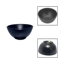 Tigela Bowl Aprox 350ml Melamina Preta Cumbuca Caldo Sopa