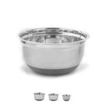 Tigela Bowl Bacia Saladeira Inox Base em Silicone P M ou G