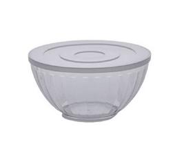 Tigela Bowl Com Tampa Paramount 4,8L Cristal - Paramount Plasticos