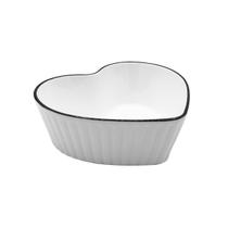 Tigela Bowl Coração Ceramica Branca 680ml