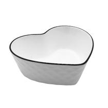 Tigela Bowl Coração de Ceramica Branca 610ml