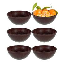 Tigela Bowl Cumbuca 1L Salada Açai Sopa Marrom BPA Free 6un Tigela Bowl Cumbuca 1L Salada Açai Sopa Marrom BPA Free 6un