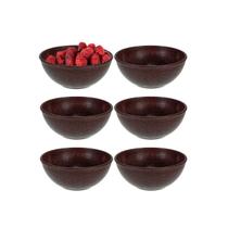 Tigela Bowl Cumbuca 500ml Salada Açai Sopa Marrom BPA Free 6un Tigela Bowl Cumbuca 500ml Salada Açai Sopa Marrom BPA Free 6un