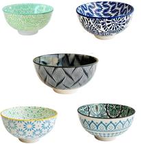 Tigela Bowl De Cerâmica Mandala Decorativo Multiuso 270ml