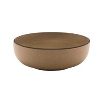 Tigela Bowl De Cerâmica Oxford Flat Ocre 600ml Porcelana