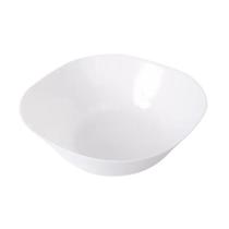 Tigela Bowl De Vidro Quadrado Saladeira Branco Opaline 500ml