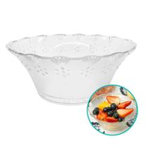 Tigela Bowl De Vidro Redonda Sobremesa Saladeira Travessa Fruta 300ml