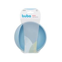 Tigela bowl infantil em silicone com ventosa azul buba