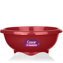 Tigela Bowl Plástico Multiuso Vermelho 2,4L Sr314/3 Sanremo