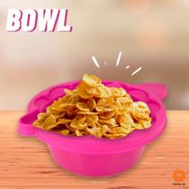 Tigela Bowl Pote Plástico com Alça - 350ml