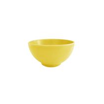 Tigela Bowl Pote Sobremesa Amarelo Fosco Ceramica 430ml 1un - SCALLA