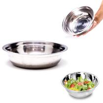 Tigela Bowl Saladeira Bacia Aço Inox 21 cm Multiuso Cozinha