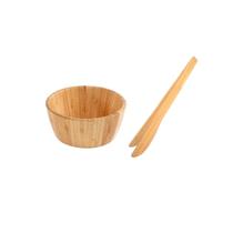Tigela Bowl Saladeira e Pegador 30cm Pinça Bambu Natural Tigela Bowl Saladeira e Pegador 30cm Pinça Bambu Natural