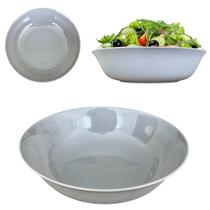 Tigela Bowl Saladeira Funda Melamina Cinza Cozinha 1,4L