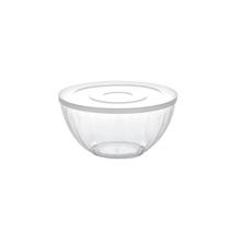 Tigela Bowl Saladeira Pote Acrílico 2,4l Com tampa Pote Frutas Geladeira Sobremesas