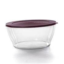 Tigela Clear 4 Litros Transparente com Tampa Merlot Tigela Clear 4 Litros Transparente com Tampa Merlot