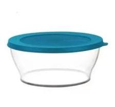 Tigela Clear 990ml Policarbonato Transparente Tampa Turmalina