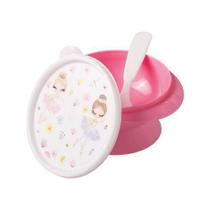 Tigela com Ventosa Rosa de Bailarina Plasútil Baby Menina