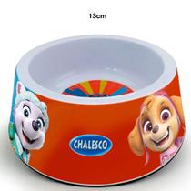 Tigela Comedouro ou Bebedouro para cães PAW PATROL Patrulha Canina Chalesco Laranja