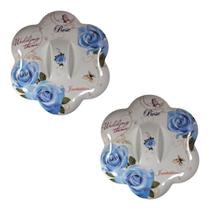 Tigela Cumbuca Armazena Alimento 33cm Melamina Florida Resistente A Quedas Com 7 Divisórias Tigela Cumbuca Armazena Alimento 33cm Melamina Florida Resistente A Quedas Com 7 Divisórias