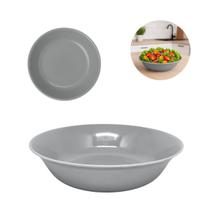 Tigela Cumbuca Bowl Saladeira Funda Melamina 1L Cinza Cozinha