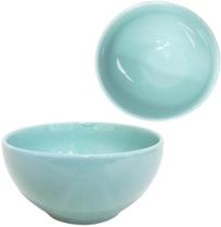 Tigela Cumbuca De Porcelana Bowl Verde 500Ml - Porcelanas Hr