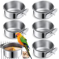 Tigela de água para alimentação de animais de estimação Sabary em aço inoxidável 300mL x6 Bird