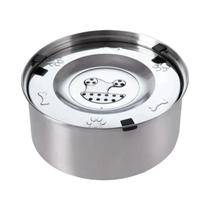 Tigela de Água para Cães em Aço Inoxidável - Anti-Respingo e Sem Derramamento