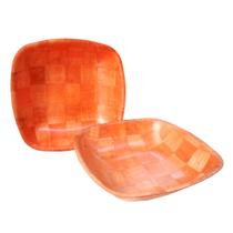Tigela De Bambu Quadrada Saladeira 30cm
