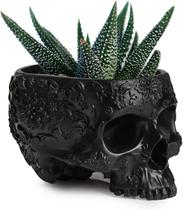 Tigela de caveira e vaso para plantador de plantas GUTE 6 Deep Polyresin Bronze Tigela de caveira e vaso para plantador de plantas GUTE 6 Deep Polyresin Bronze