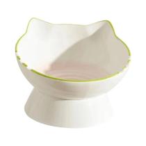 Tigela De Cerâmica Para Ração De Gato De Grande Diâmetro, Boca Inclinada, Tigela Antichoque Para Tigela De Cerâmica Para Ração De Gato De Grande Diâmetro, Boca Inclinada, Tigela Antichoque Para