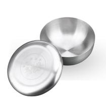 Tigela de Lixamento 304 em Aço Inoxidável com Tampa - Ideal para Arroz Coreano