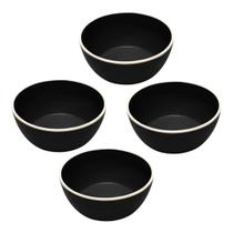 Tigela De Melamina Preta Funda 15cm Para Se Deliciar Comendo Tigela De Melamina Preta Funda 15cm Para Se Deliciar Comendo