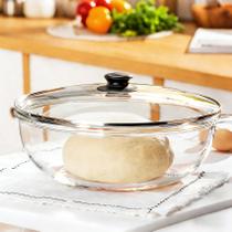 Tigela de Mistura Bairuiin de Vidro 5,7L com Tampa Resistente ao Calor Tigela de Mistura Bairuiin de Vidro 5,7L com Tampa Resistente ao Calor