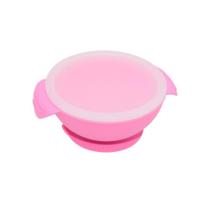 Tigela De Silicone Infantil Com Tampa E Base De Sucção Rosa Oxford Tigela De Silicone Infantil Com Tampa E Base De Sucção Rosa Oxford