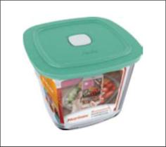 Tigela de Vidro com Tampa Facilita Vap 1 Litro Pote Alto