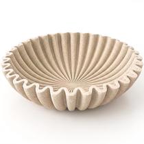 Tigela Decorativa de Resina OAKOA Grande Bege Moderna